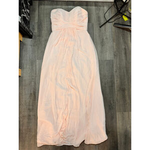Women's David's Bridal Strapless Dress Size 4 Pink